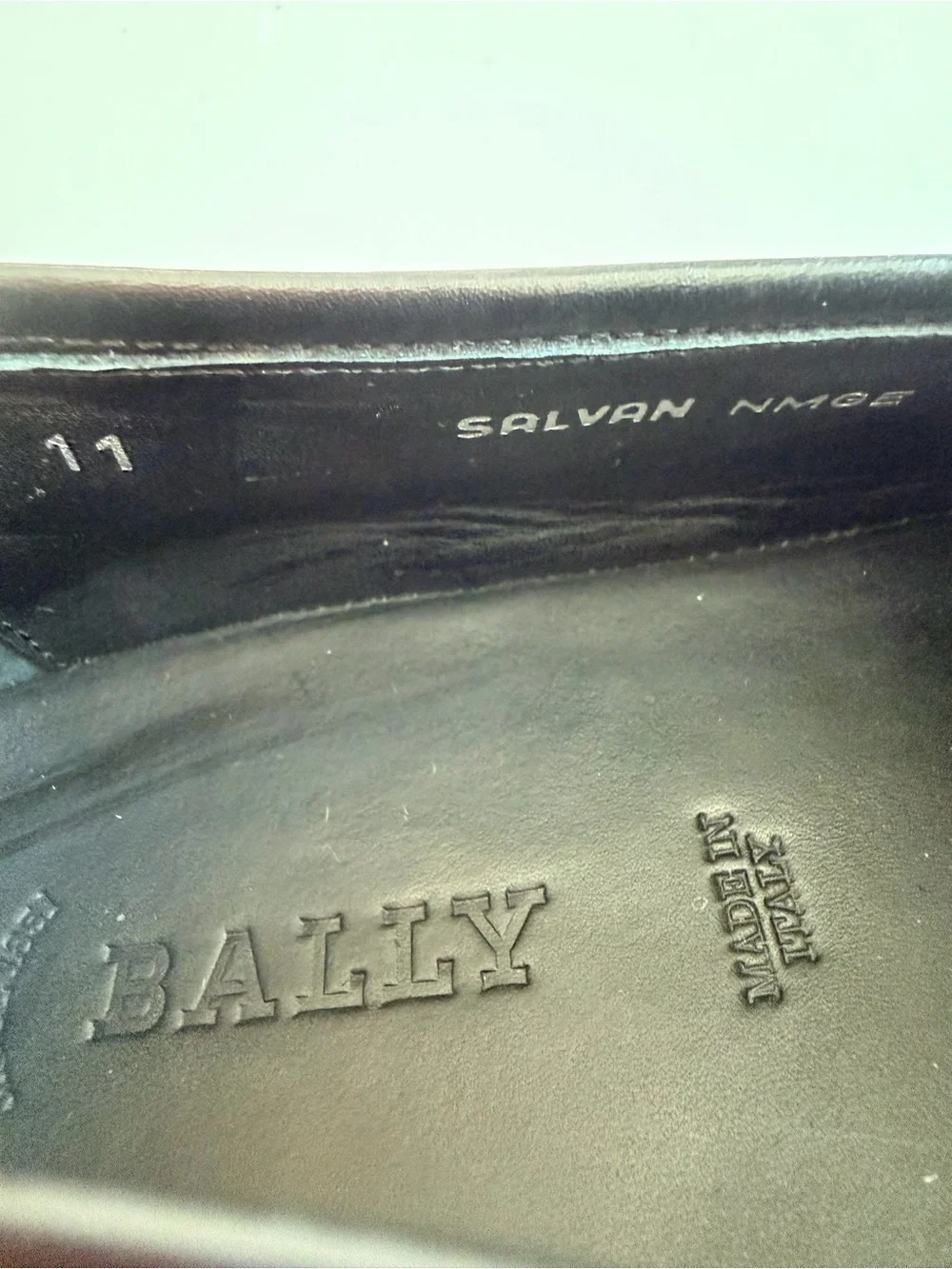 Bally Men's Salvan Black Leather Tassel Slip-On Loafers Size 11